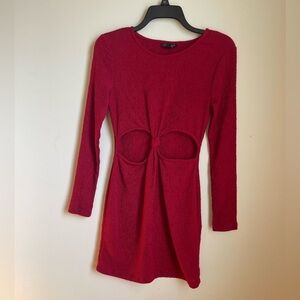 Topshop Midi Red Dress Size 6
